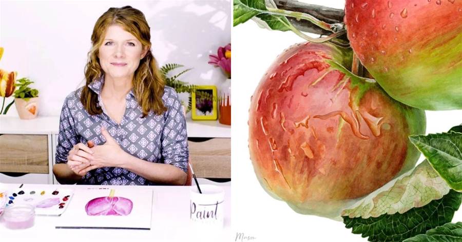 美女自學水彩1年，靠一顆蘋果奪得「世界繪畫金獎」年入百萬