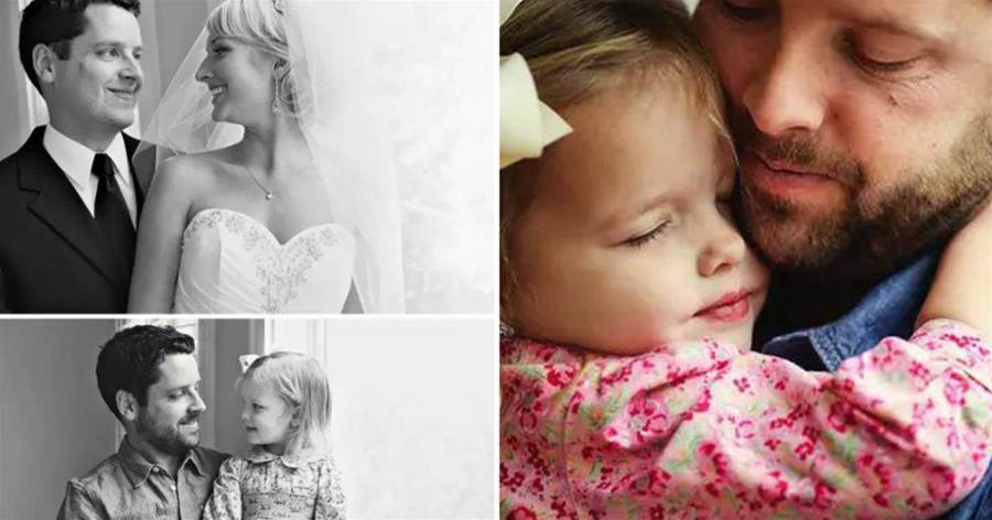爸爸和3歲女兒拍「結婚照」紀念已逝妻子，看到照片后，網友留下眼淚