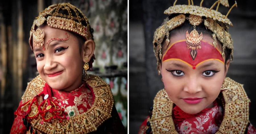 奇葩！攝影師拍下尼泊爾9歲女孩們結婚照，新郎竟是一顆「堅果」，網友大驚：無法理解！